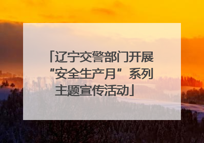 辽宁交警部门开展“安全生产月”系列主题宣传活动