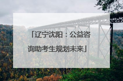 辽宁沈阳：公益咨询助考生规划未来