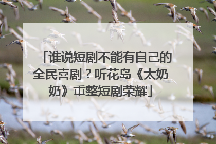 谁说短剧不能有自己的全民喜剧？听花岛《太奶奶》重整短剧荣耀