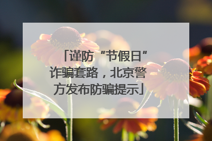 谨防“节假日”诈骗套路，北京警方发布防骗提示