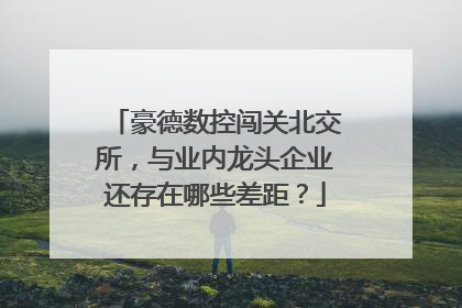 豪德数控闯关北交所，与业内龙头企业还存在哪些差距？