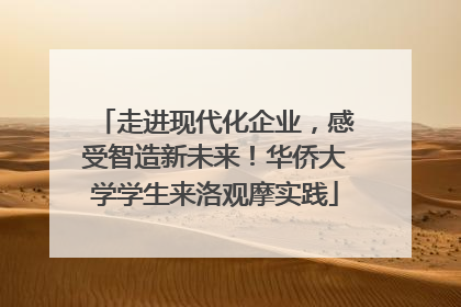 走进现代化企业，感受智造新未来！华侨大学学生来洛观摩实践