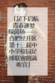 足下启航 青春逐梦绿茵场——合肥经开区第十三届中小学校园足球联赛圆满收官
