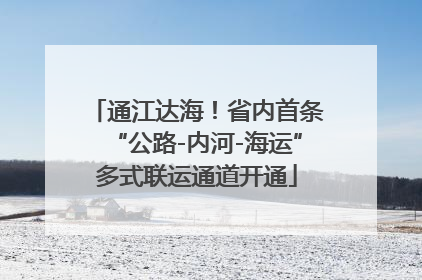 通江达海！省内首条“公路-内河-海运”多式联运通道开通