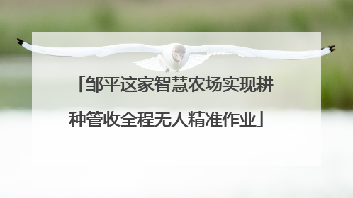 邹平这家智慧农场实现耕种管收全程无人精准作业