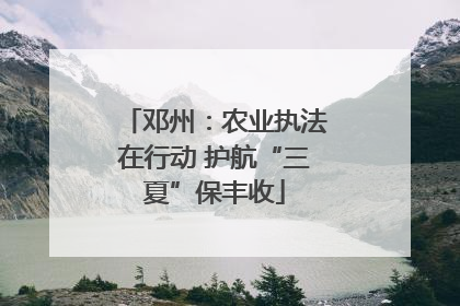 邓州：农业执法在行动 护航“三夏”保丰收