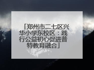 郑州市二七区兴华小学东校区：践行公益初心促进普特教育融合