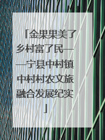 金果果美了乡村富了民——宁县中村镇中村村农文旅融合发展纪实
