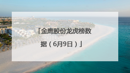 金鹰股份龙虎榜数据（6月9日）