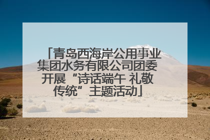 青岛西海岸公用事业集团水务有限公司团委开展“诗话端午 礼敬传统”主题活动
