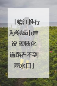 靖江推行海绵城市建设 硬质化道路看不到雨水口