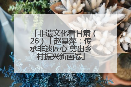 非遗文化看甘肃（26）丨赵星萍：传承非遗匠心 剪出乡村振兴新画卷