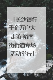 长沙银行千企万户大走访·裕南街街道专场活动举行