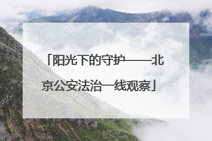 阳光下的守护——北京公安法治一线观察