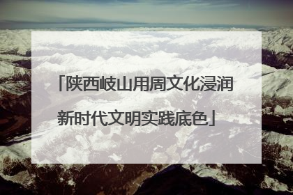 陕西岐山用周文化浸润新时代文明实践底色