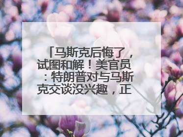 马斯克后悔了，试图和解！美官员：特朗普对与马斯克交谈没兴趣，正考虑出手此前买的红色特斯拉！特斯拉股价巨震