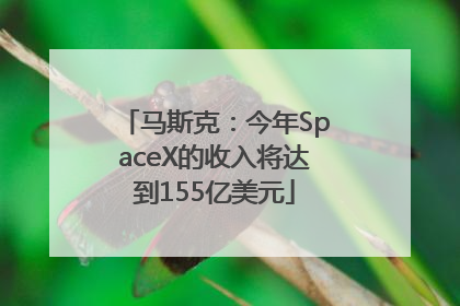 马斯克：今年SpaceX的收入将达到155亿美元