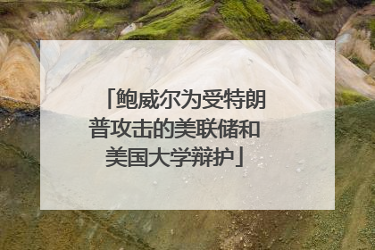 鲍威尔为受特朗普攻击的美联储和美国大学辩护