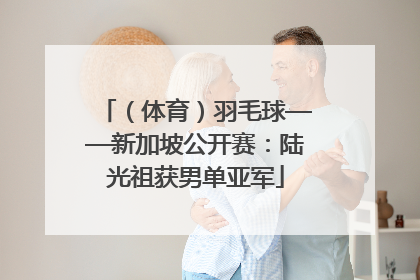 （体育）羽毛球——新加坡公开赛：陆光祖获男单亚军