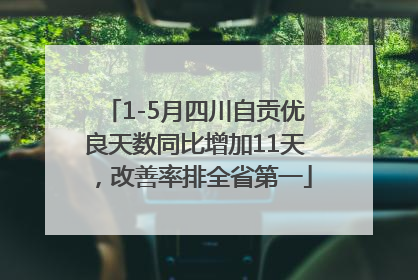 1-5月四川自贡优良天数同比增加11天，改善率排全省第一