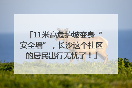 11米高危护坡变身“安全墙”，长沙这个社区的居民出行无忧了！