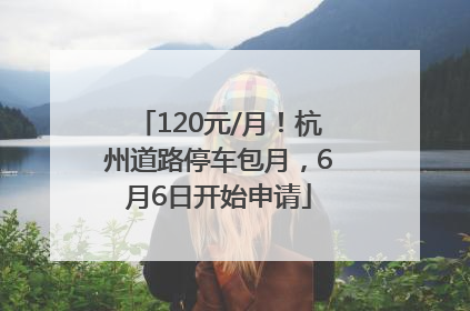 120元/月！杭州道路停车包月，6月6日开始申请