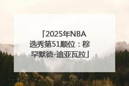 2025年NBA选秀第51顺位：穆罕默德-迪亚瓦拉