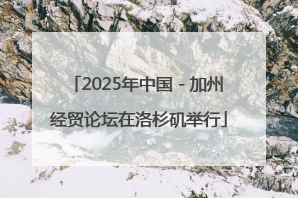 2025年中国－加州经贸论坛在洛杉矶举行