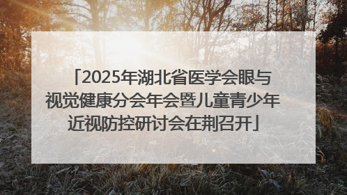 2025年湖北省医学会眼与视觉健康分会年会暨儿童青少年近视防控研讨会在荆召开