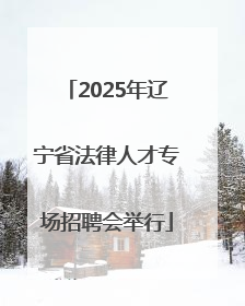 2025年辽宁省法律人才专场招聘会举行