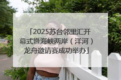 2025苏台邻里汇开幕式暨海峡两岸（洋河）龙舟邀请赛成功举办