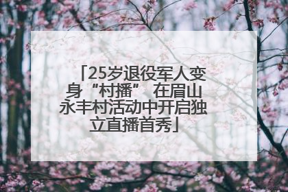 25岁退役军人变身“村播” 在眉山永丰村活动中开启独立直播首秀