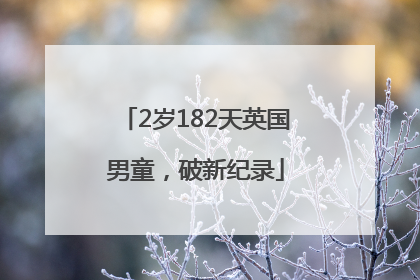 2岁182天英国男童，破新纪录