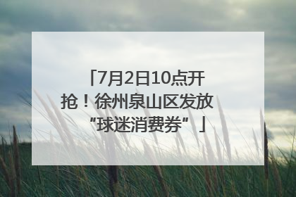 7月2日10点开抢！徐州泉山区发放“球迷消费券”