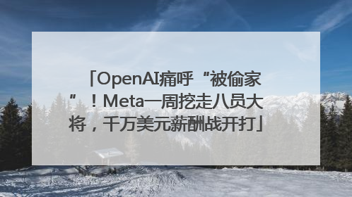 OpenAI痛呼“被偷家”！Meta一周挖走八员大将，千万美元薪酬战开打