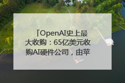 OpenAI史上最大收购：65亿美元收购AI硬件公司，由苹果前设计总监创办